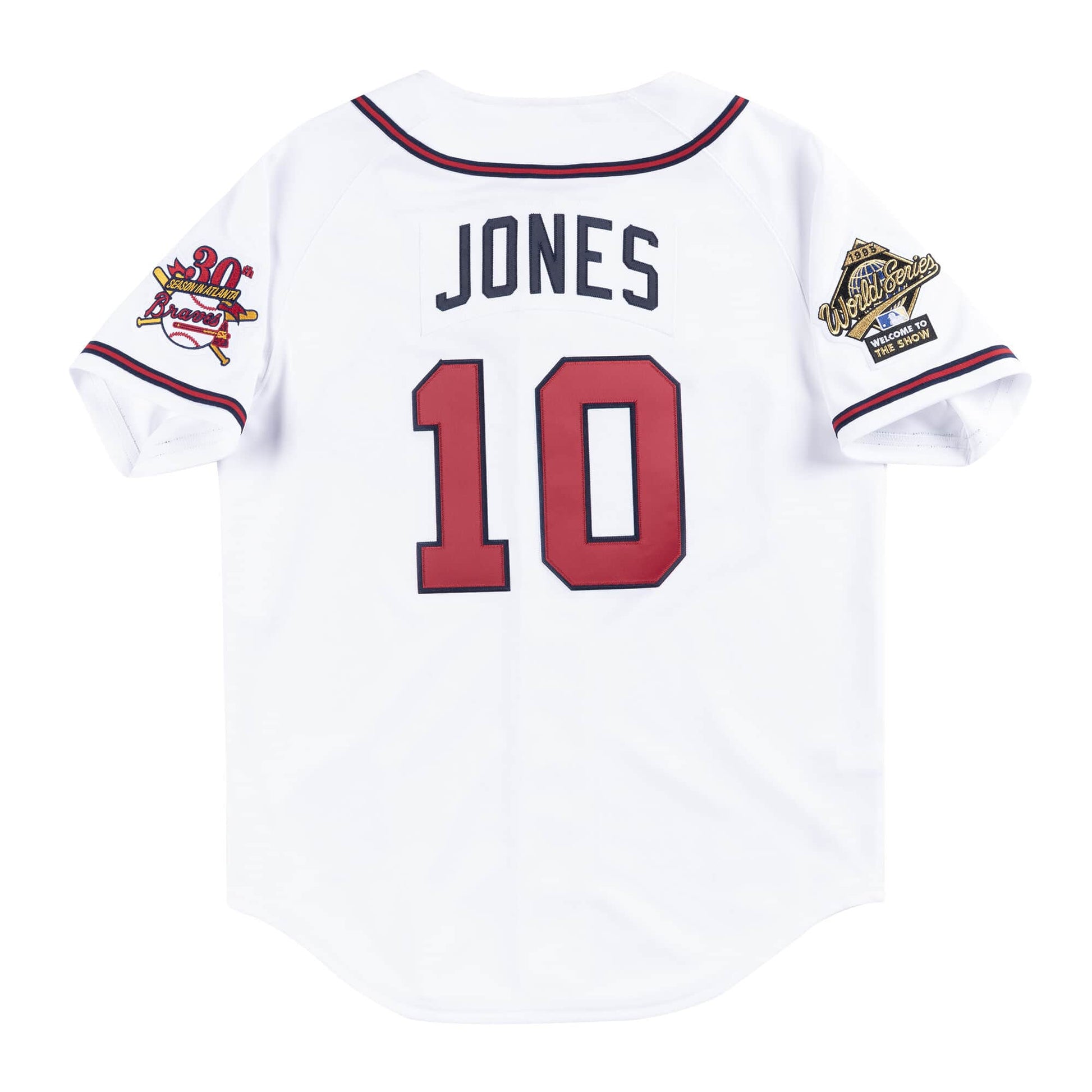 Authentic Jersey Atlanta Braves Home 1995 Chipper Jones – SportsJerseyHub